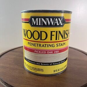 Minwax Wood Finish Penetrating Stain 32oz Pickled Oak 260 New Oil-Based Interior